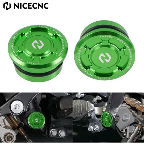 Frame Hole Cover Cap Plug Decorative Set For Kawasaki KLR650 1987-2020 2021 2022 NiceCNC Frame Plugs Covers Protector Aluminum