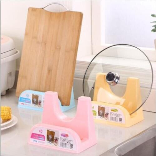 Kitchen Multi-functional Plastic Pot Cover Holder Household Chopping Board Shelf Shelving Knife Rest Cutting Board Holder