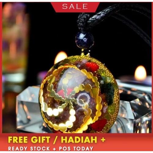 AURA REIKI Orgonite Energy Pendant Accumulate Wealth Field Natural Crystal Pendant Necklace Charm Lucky Jewelry Chakra Stone