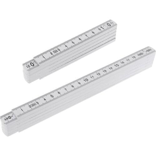 1M 2M 10-parts Folding Carpenters Ruler Lightweight Compact Measuring Stick Slide Fold Up for Woodworking