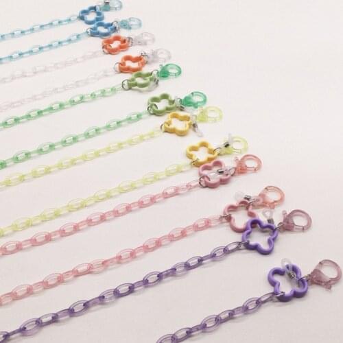 Fashion Ultra Light Glasses Chain Hanging Necklace Women Children Multicolour Mask Lanyard Non-slip Reading Glasses Holder Strap