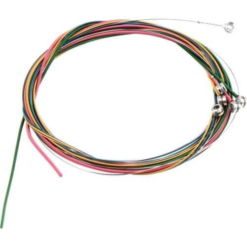 6pcs Multi Color 1-6 E B G D A E Rainbow Colorful Strings Set for Acoustic Guitar Hot Selling