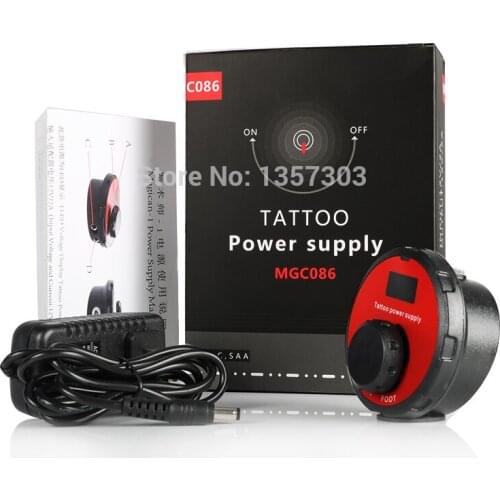 Newest professional red dual-mode intelligent digital LCD mini tattoo power supply