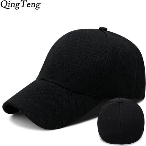 Solid Color Breathable Fitted Cap Men Fully Sealed Hip Hop Baseball Cap Elastic Around Hat Dad Hat WomenS Snapback Hats