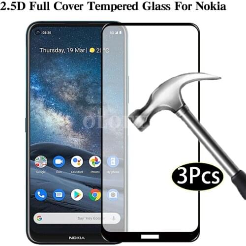 3Pcs Front Glass For Nokia 5.4 Glass for Nokia 8.3 Glass Phone Screen Film Protector For Nokia 5.4 8.3 6.2 7.2 5.3 Tempered Glas