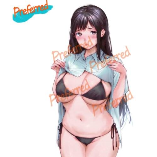 Personality Sexy Exquisite Girl Action Figure Anime Car Stickers Decal Anime Cute Auto Accessories