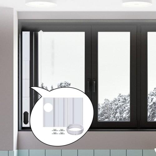 Adjustable Window Kit Plate Exhaust Hose Tube Connector for Portable Air Conditioner