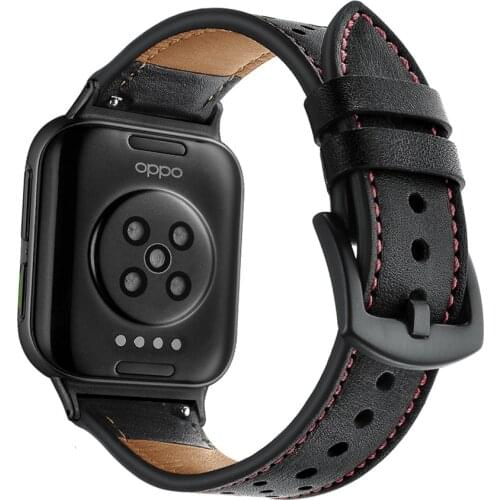 Genuine Leather Strap For Oppo 46mm replacement Bracelet Watch band For Oppo watch 46 mm correa smart watch Accessories