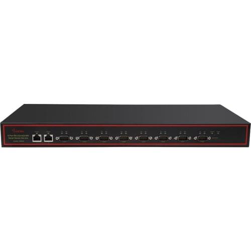 1Ux19inch 8-Ports Industrial Serial Device Server Dual Port Rj45 TO RS232/RS485/RS422 Support Auto-MDI/MDIX 10/100Mbps
