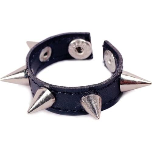 [wamami] 16-7# 1pc Black Synthetic Leather Rivet Neck Strap/Belt 1/3 SD DZ BJD Dollfie