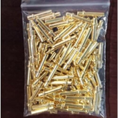 19pcs D2mm*12mm*3mm*2.3mm module power pin cylindrical head straight needle gold-plating