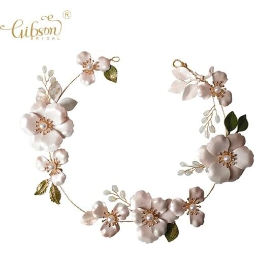 Fairy Wedding Headpiece Flower Leaf Hair Comb Accessories Bridal Headband Hair Vine