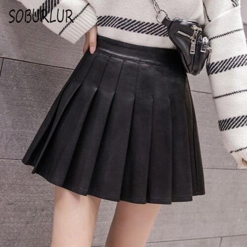 SOBURLUR Women's Leather Skirts