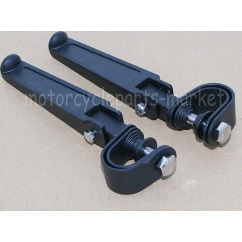 Motorcycle Street Bike U-clamp Foot Pegs Pedal with 1-1.25" Highway Engine Guard Bar Mount Clamp Foot Rest For Harley Universal