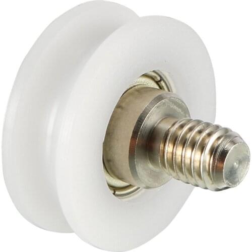 Uxcell Metal V Groove, Guide Bearing Pulley Rail Ball Wheel White-2mm-4pcs-M8