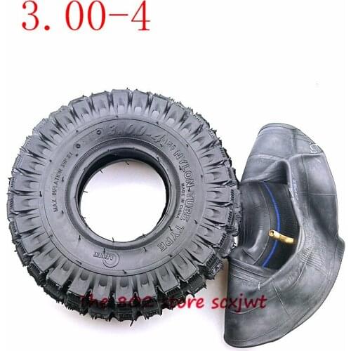 High quality 3.00-4 Scootertube tyre3.00-4inner and outer tire Mini ATV wheel tyre Wheel Tires Off Road pattern