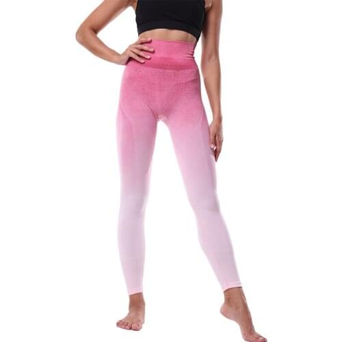 Women Gym Yoga Seamless Pants Sports Clothes Stretchy High Waist Athletic Exercise Fitness Leggings Activewear Pants