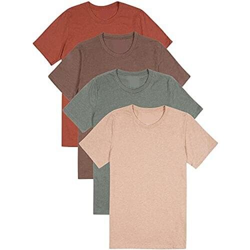 Summer 2020 new Mens Crew T-Shirt Short Casual Cotton O-Neck