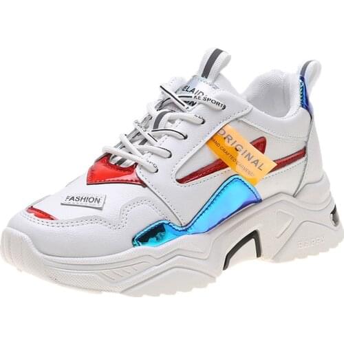 2021 spring and autumn new all-match womens shoes tide shoes new net red super hot color matching thick bottom sneakers