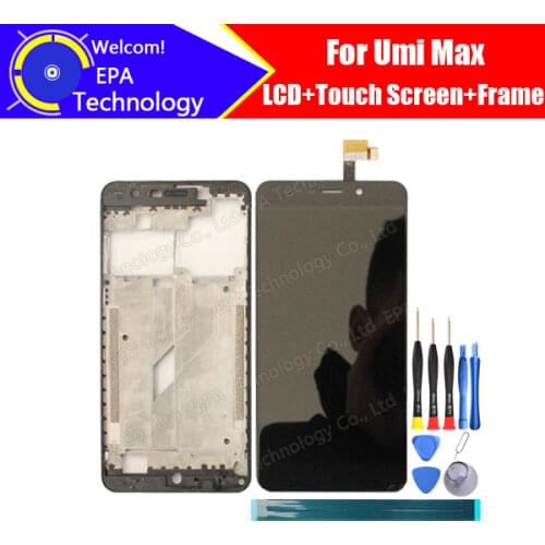UMI Max LCD Display+Touch Screen Digitizer+Middle Frame Assembly 100% Original New LCD+Touch Digitizer for Max F-550028X2N