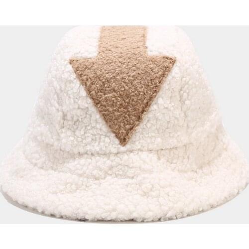 Harajuku Winter Hats Women Thicken Bucket Hats Solid Color Lamb Wool Bucket Hat Warm Cute Adjustable Panama Caps