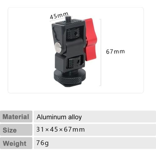 1/4" Screw Stand Holder Hot Shoe Mount Adapter For DJI Osmo DSLR Camera Flash LED Light Monitor Gimbal Accessories