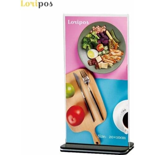 10*20cm Acrylic frame label holder desk sign frame name list display KTV hotel restaurant pop poster menu price display stand