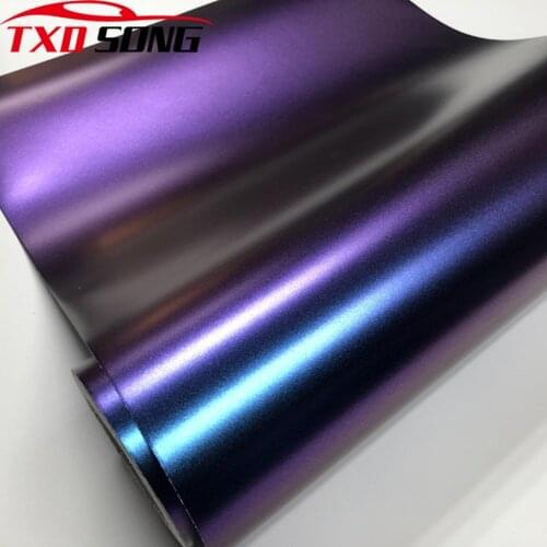 10/30/40/50cm Gloss/Matte Chameleon Pearl Glitter Vinyl Sticker Purple Blue Chameleon Automobiles Car Wrap Diamond Vinyl Film