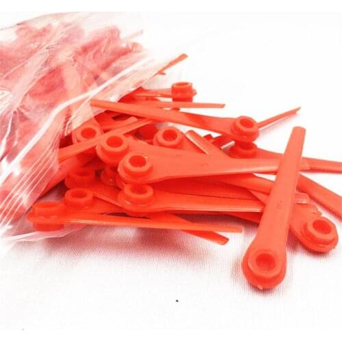 100pcs L70 Hexagon Trimming Head Plastic Blade For Garden Lawn Mower Replacement Part