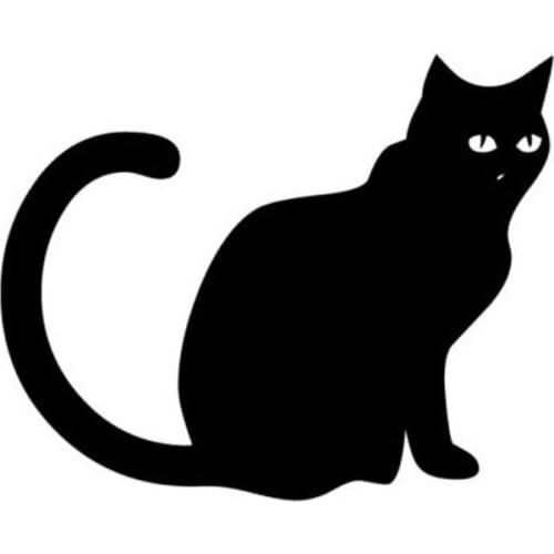 15.2*12.3CM Cat Halloween Scarey Lovely Funny Window Decoration Decal Vinyl Car Sticker Black/Silver C4-0531