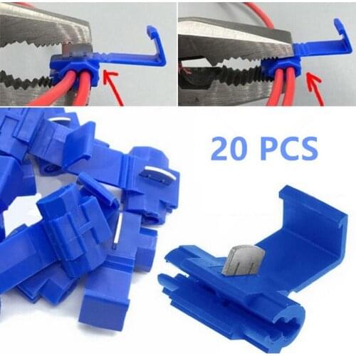 20Pcs Scotch Lock Quick Splice 14-16awg Wire Connectors Terminals Crimp Electrical Accessories