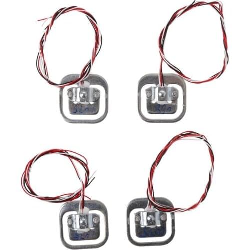 4pcs 50kg Human Scale Load Cells & HX711 AD Module Kit Resistance Strain Weight Sensor Measurement Tools