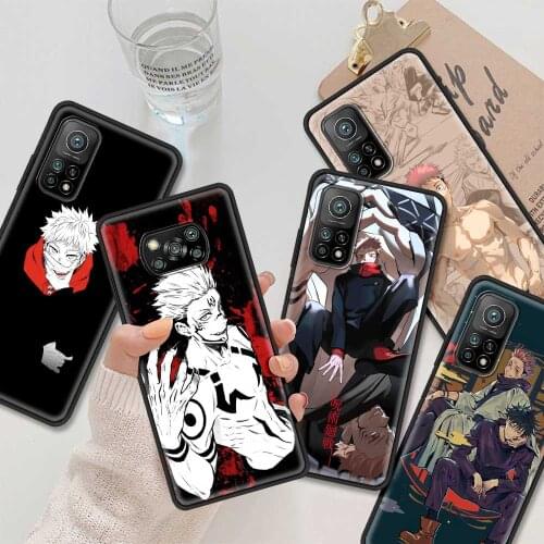 Phone Case For Mi Poco X3 NFC Pro M3 F3 10 10t Lite Soft Black TPU Bumper Fundas Smartphone Jujutsu Kaisen Anime