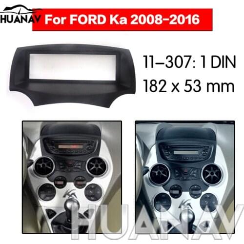 HUANAV Car Radio stereo Fitting installation adapter fascia For 2008 FORD KA 1 DIN Stereo Frame Audio Fascias