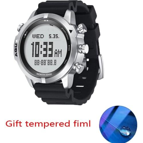 NORTH EDGE Mens Professional Diving Computer Watch Scuba Diving NDL (No Deco Time) 50M Dive Watches Altimeter Barometer Compass