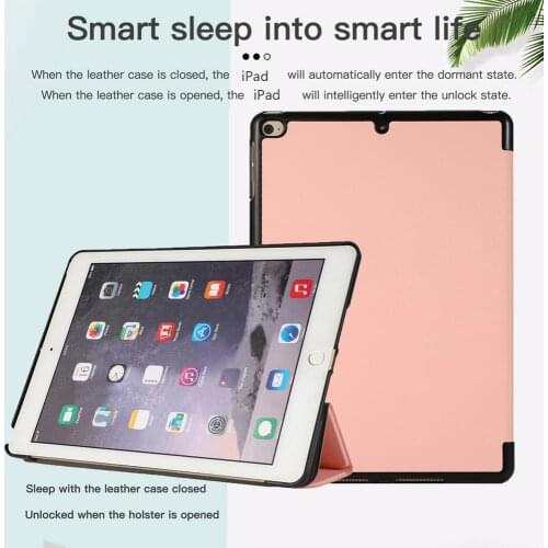Case For iPad air / air 2 Cover Ultra thin Skin feel Smart Three fold Stand Kids Tablet Coque For iPad 9.7 2017 / 9.7 2018 Funda