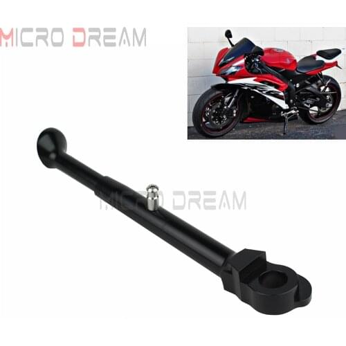 For YAMAHA YZF R6 R6R YZFR6 YZFR6R 2006-2016 Adjustable Motorcycle Kickstand Parking Rack Side Support CNC Side Rear Kick Stand