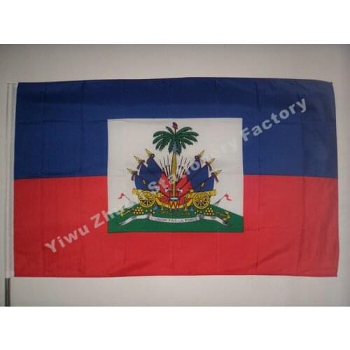 Haiti Flag 150X90cm (3x5FT) 115g 100D Polyester Double Stitched High Quality Free Shipping