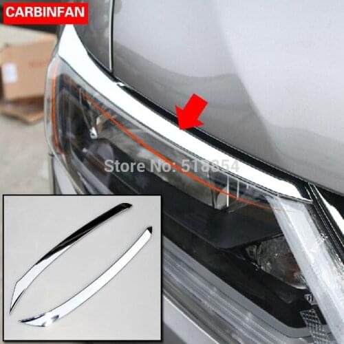 ABS Chrome Headlight Eyelid Cover Protector Sill Trim 2Pcs/Set For Nissan X-Trail 2014 X Trail 2014 2015