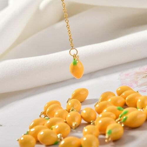 Exquisite small lemon shape pendants 20pcs/lot copper floating locket charms diy jewelry earrings/necklace accessory