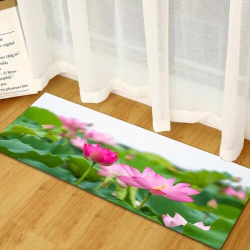 Floral Printed Kitchen Mat Door Rug Water Absorption Carpet Soft Bedroom Living Room Footmat Home Decor Rugs Anti Slip Bath Mats