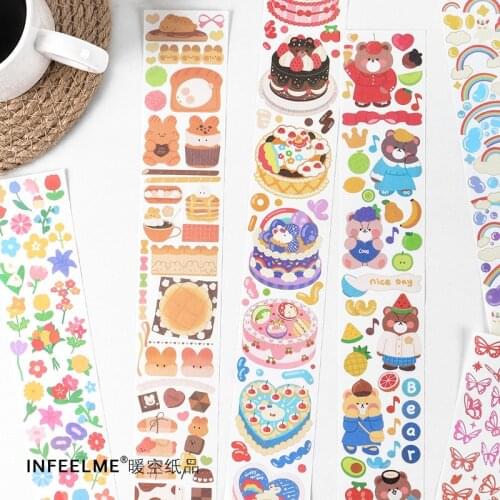 Washi Tape Cute Cartoon Pattern Bear Butterfly Masking Tapes Scrapbooking Journal Paper Craft Supplies Stationery