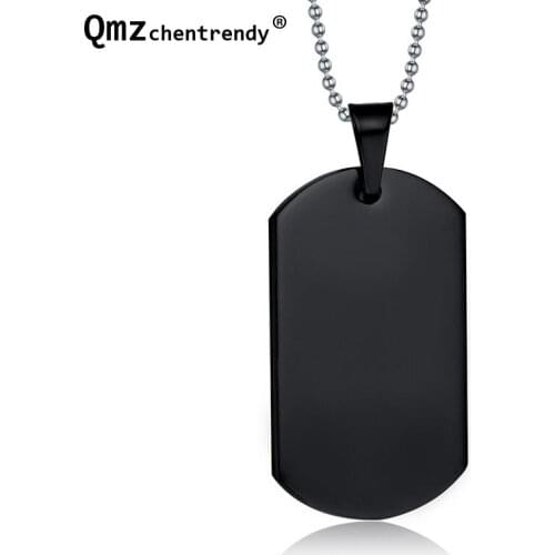 316L Stainless Steel fashion jewelry Mens Dog Tag Necklace wholesale Price simple desgin Rock necklace