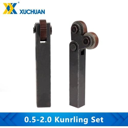 Knurling Set Dual Wheel Knurling Straight Knurling Cutter Tool 0.5-2.0mm Inner Hole Embossing Wheel Knife Holder Knurling Cutter