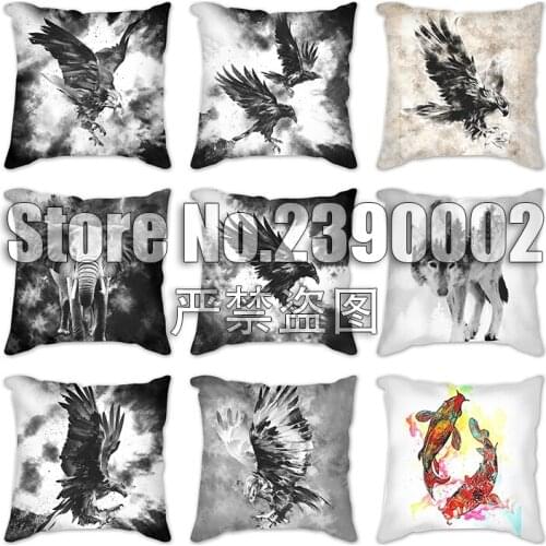 Cobra owl fox wolf Pillow Covers 45*45cm Throw Pillow Pillowcase Soft Decorative Cushion Cover animals Printed pillow cases