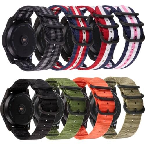Nylon canvas bracelet 22mm 20mm for Samsung Gear S3 Galaxy Watch active 42mm 46mm for Huawei Watch GT 245 Xiaomi Huami Amazfit 2