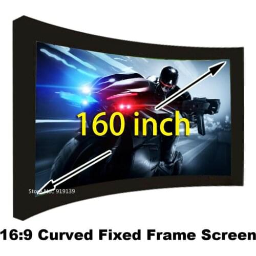 Huge Cinema HD Screen 160 Inch Flat Fixed Frame DIY Projection Screens 3D Projector Screen Fabric 16:9 Perfect Ratio