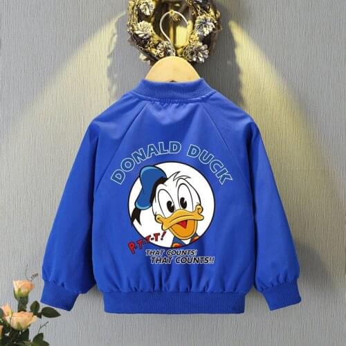 Autumn Baby Boys Clothes Donald Duck Little Boys Jacket Coats Spring Childrens Outwear Fall Windbreaker Kids Tops