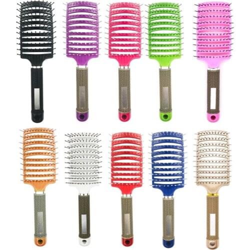 Barber Does Not Hurt The Hair Scalp Hairdressing Smooth Hair Large Curved Curved Wide Tooth Curly Hair Ribs Scalp Massage Comb