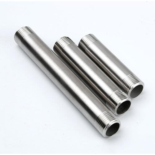 1/8" 1/4" 3/8" 1/2" 3/4" 1" BSP Male Thread Long Nipple 304 Stainless Steel Pipe Fitting Connector Adapter